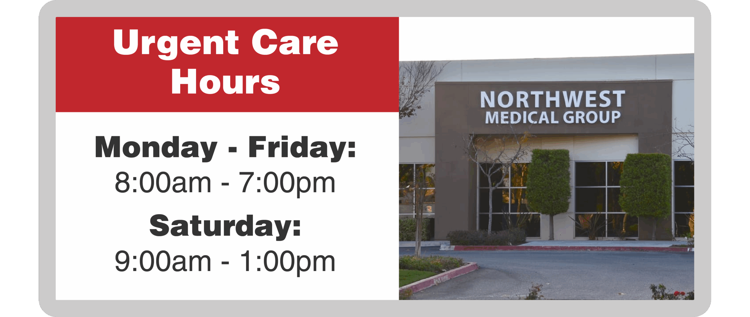 urgent care hours